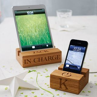 wooden stand for iphone by the oak & rope company