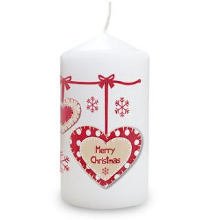 personalised merry christmas candle by lindsay interiors