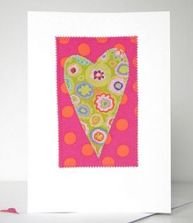 handmade heart greetings card by sugar plum handmade gifts