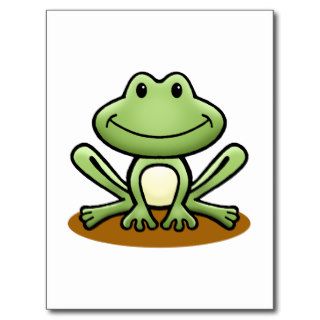 Cute Green Frog Post Card