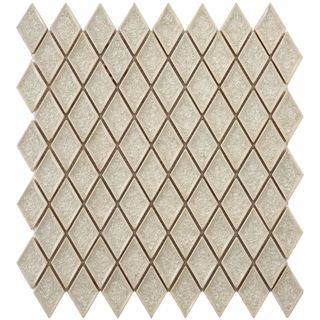 SomerTile 12x12 in Crackle Ice 1x2 in Handmade Glass/Ceramic Mosaic Tile (Pack of 5) Somertile Wall Tiles