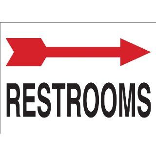 Brady 87718 Premium Fiberglass Personal Hygiene Sign, 10" X 14", Legend "Restroom (with Picto)" Industrial Warning Signs