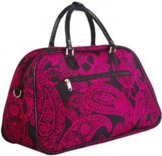World Traveler Black and Fucshia Paisley 20 inch Carry On Fashion Travel Duffle Bag Clothing