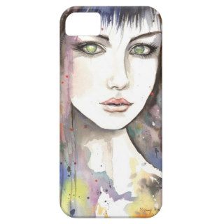 Modern Fantasy Woman Face Within Paint iPhone 5 Case