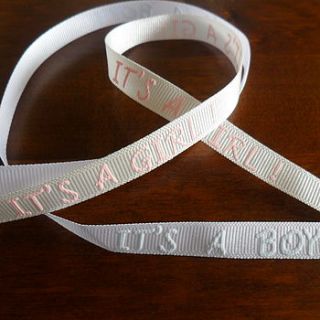 new baby girl or boy ribbon two metre by yatris home and gift