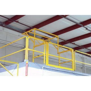 Vestil Mezzanine Safety Gate — 78 1/4in.H x 69 3/16in.W x 78 1/16in.D, Model# MEZZ-200  Safety Railing