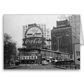 American city with commercial billboards cards