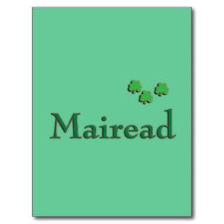 Mairead Irish Name Postcard