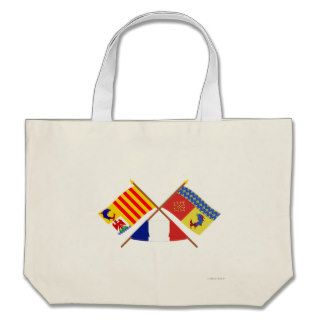 Crossed flags of PACA and Hautes Alpes Tote Bags