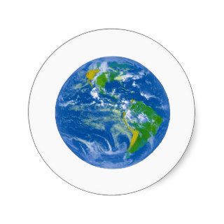NASAs Big Blue Marble Round Stickers