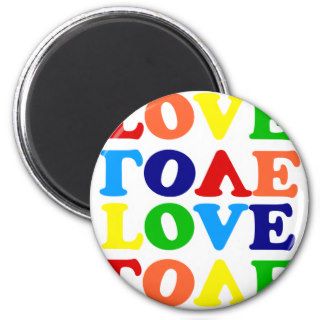 Love Rainbow Alphabet Soup Valentine Fridge Magnets