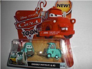 Disney Cars Toon Orderly Pittys #1 & #2 Die Cast Cars by Mattel Toys & Games