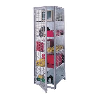 AK Storage Locker — 5 Shelves, 18in.W x 18in.D x 72in.H, Model# VIS-1818-SNG  Lockers