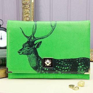 heritage and harlequin deer clutch by lisa angel homeware and gifts