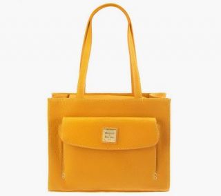 Dooney & Bourke Pebble Leather Janine Bag w/ Front Pocket —