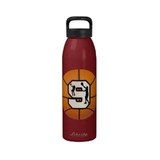 Number 9 Basketball and Players Reusable Water Bottles