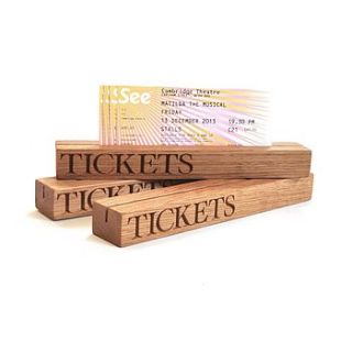 ticket holder by the oak & rope company