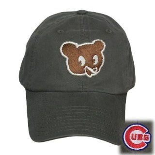 CHICAGO CUBS CAP HAT VINTAGE BEAR LOGO OLIVE MOSS ADJ  Sports Fan Baseball Caps  Sports & Outdoors