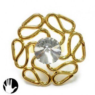 SG Paris Ring X12 Adj. Gold Crystal Dore Ring Ring Adjustable Strass Crystal/Metal Summer Women Organics Fashion Jewelry / Hair Accessories Z Others Jewelry