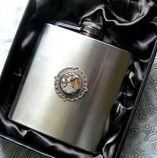 watch movement hip flask by pennyfarthing designs