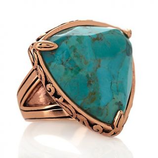 Studio Barse Turquoise Copper Triangle Ring