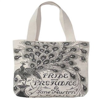 pride and prejudice tote bag by bookish england