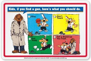 IF you find a gun, here's what you should do. Sign, 14" x 10"   Decorative Signs