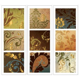 Lot 26 Studio ADD HERES Wall Decals, Nouveau Scroll Tiles, 24 Inches Square   Wall D?cor Stickers