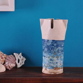 unique beach vase by katie mac ceramics