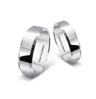 Exquisite His and Hers Tungsten Carbide Wedding Band Ring. 5mm and 7mm PERFECTLY MATCHED (Ladies Tungsten 5mm, 9.5) Jewelry