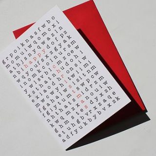 word puzzle christmas card by adam regester art and illustration