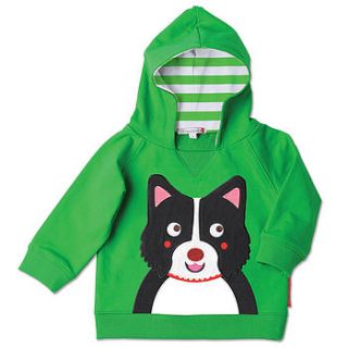 boris the border collie hooded sweatshirt by olive&moss