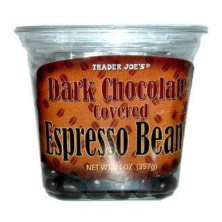 Trader Joe's Dark Chocolate Covered Espresso Beans 14 oz.  Candy And Chocolate Covered Espresso Beans  Grocery & Gourmet Food