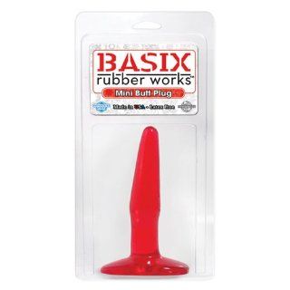 Basix Mini Butt Plug (Red) ( 4 Pack ) Health & Personal Care