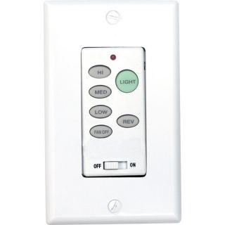 Full Function Wall Control Transmitter for Downlight Fans in White