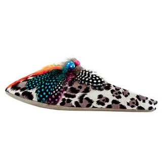 kokumo feather mule slippers rrp £29.99 by stasia