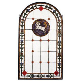 Meyda Tiffany Victorian Tiffany Religious Lamb of God Stained Glass