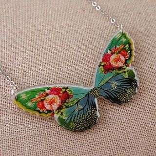 acrylic butterfly necklace by melissa morgan designs