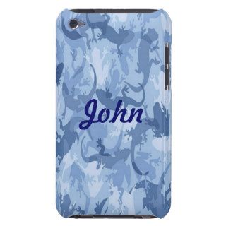 Blue Reptile Camouflage iPod Touch Case 4th Genera