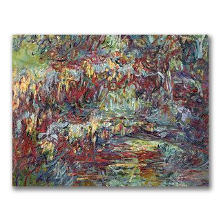 Claude Monet 'The Japanese Bridge Giverny' Gallery Wrapped Canvas Art Trademark Fine Art Canvas