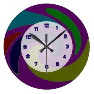 Modern purple color design wall clocks