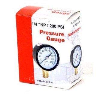 ProPlumber 1/4" NPT 200 PSI Pressure Gauge