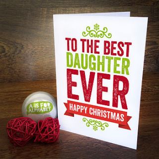 best daughter christmas card by a is for alphabet