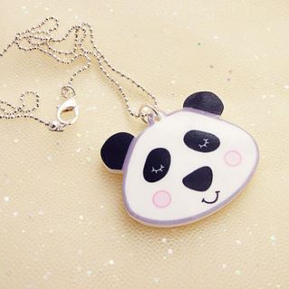 panda bear children's acrylic necklace by hoobynoo world