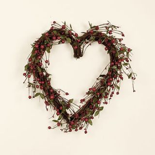 heart berry wreath by dibor