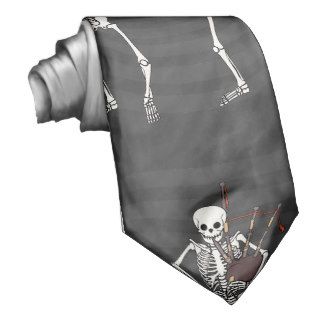 Skeleton Bagpipe Player Necktie