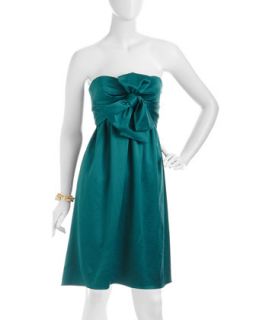 Strapless Bow Dress, Peacock