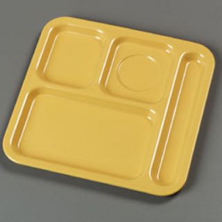 Carlisle (4)Compartment School Tray   Right Handed, 10 1/9x9 25/32 Honey Yellow