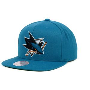 San Jose Sharks Mitchell and Ness NFL Wool Solid Snapback Cap