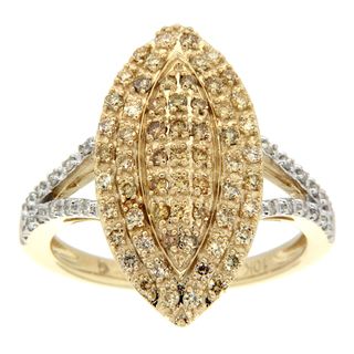 D'sire 10k Gold 5/8ct TDW Yellow and White Diamond Ring (H I, SI2) D'sire Diamond Rings